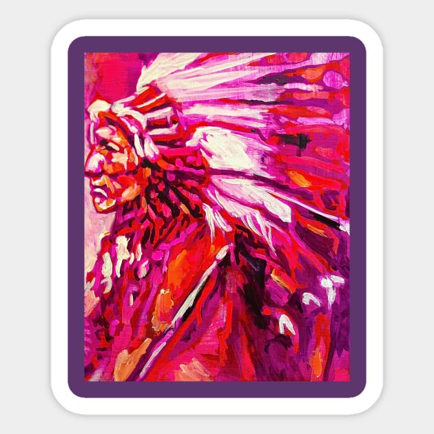 Indian Chief Sticker by Raybomusic01